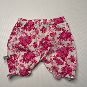 Girls And the Little Dog Laughed, lightweight floral shorts, elasticated, small mark on back, FUC, size 0,  