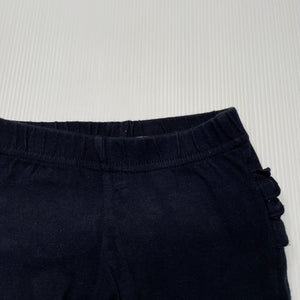 Girls Pumpkin Patch, navy ruffle leggings / bottoms, FUC, size 0000,  
