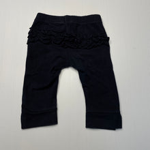 Load image into Gallery viewer, Girls Pumpkin Patch, navy ruffle leggings / bottoms, FUC, size 0000,  