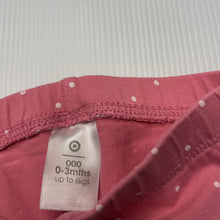 Load image into Gallery viewer, Girls Target, pink leggings / bottoms, elasticated, EUC, size 000,  