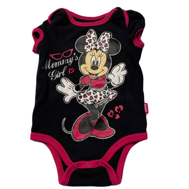 Girls Disney, Minnie Mouse cotton bodysuit / romper, EUC, size 000,  