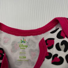 Load image into Gallery viewer, Girls Disney, Minnie Mouse cotton bodysuit / romper, EUC, size 000,  