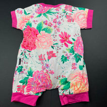 Load image into Gallery viewer, Girls Bonds, floral zip wondersuit / zippy / romper, EUC, size 000,  