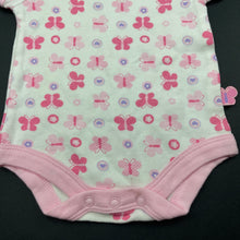 Load image into Gallery viewer, Girls Baby World, cotton bodysuit / romper, butterflies, EUC, size 0000,  