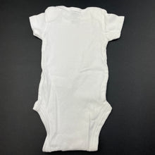 Load image into Gallery viewer, unisex Carters, white cotton bodysuit / romper, EUC, size 000,  