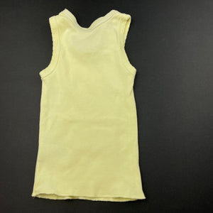 unisex Kids & Co, yellow cotton singlet top, GUC, size 000,  