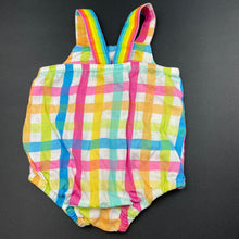 Load image into Gallery viewer, Girls Peter Alexander, colourful lightweight cotton romper, EUC, size 000,  