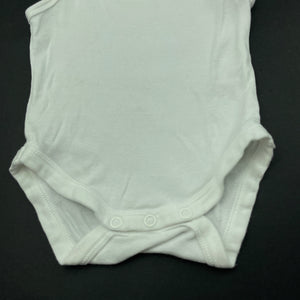 unisex Anko, white cotton singletsuit / romper, EUC, size 000,  