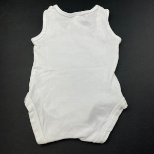 unisex Anko, white cotton singletsuit / romper, EUC, size 000,  