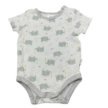 Load image into Gallery viewer, unisex Target, cotton bodysuit / romper, elephants, EUC, size 000,  