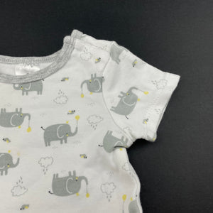 unisex Target, cotton bodysuit / romper, elephants, EUC, size 000,  