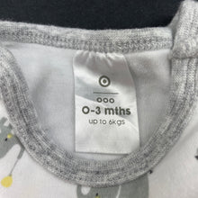 Load image into Gallery viewer, unisex Target, cotton bodysuit / romper, elephants, EUC, size 000,  