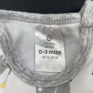 unisex Target, cotton bodysuit / romper, elephants, EUC, size 000,  