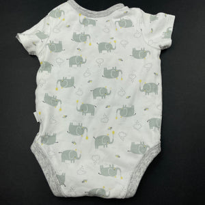 unisex Target, cotton bodysuit / romper, elephants, EUC, size 000,  