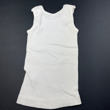 Load image into Gallery viewer, unisex Baby Berry, white ribbed cotton singlet top, EUC, size 000,  