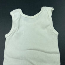 Load image into Gallery viewer, unisex Baby Berry, white ribbed cotton singlet top, EUC, size 000,  