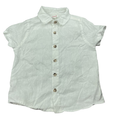 Boys Seed, white linen short sleeve shirt, GUC, size 3,  