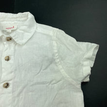 Load image into Gallery viewer, Boys Seed, white linen short sleeve shirt, GUC, size 3,  
