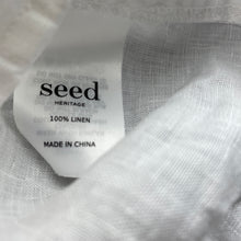 Load image into Gallery viewer, Boys Seed, white linen short sleeve shirt, GUC, size 3,  