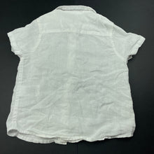 Load image into Gallery viewer, Boys Seed, white linen short sleeve shirt, GUC, size 3,  
