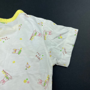 unisex AFJ, lightweight cotton top, rabbits, EUC, size 000,  