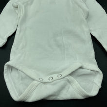 Load image into Gallery viewer, unisex Bonds, cotton bodysuit / romper, small mark back right sleeve , FUC, size 000,  