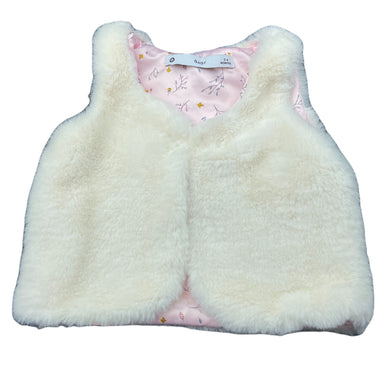 Girls Target, cream faux fur vest, EUC, size 00,  