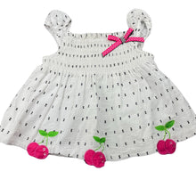 Load image into Gallery viewer, Girls Rare Editions, lined embroidered cotton top, EUC, size 12 months,  