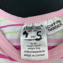 Load image into Gallery viewer, Girls Osh Kosh, stretchy singletsuit romper, GUC, size 000,  