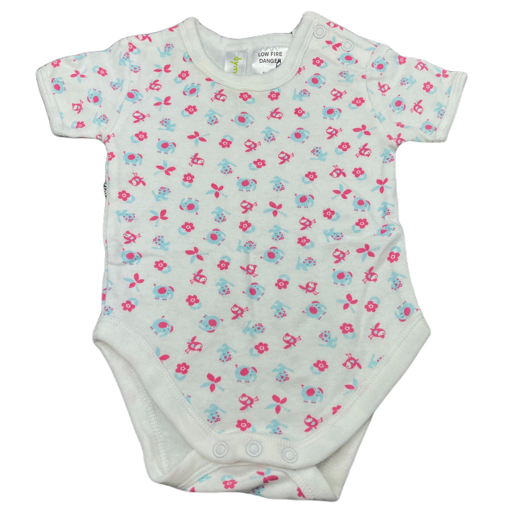 Girls Dymples, soft cotton bodysuit / romper, EUC, size 000,  