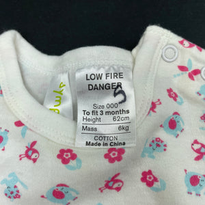 Girls Dymples, soft cotton bodysuit / romper, EUC, size 000,  