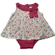 Load image into Gallery viewer, Girls Tiny Little Wonders, cotton romper, cherries, GUC, size 00,  