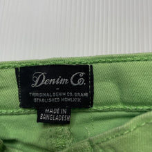 Load image into Gallery viewer, Boys Denim Co, green stretch denim shorts, adjustable, EUC, size 000,  