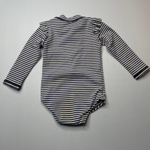 Load image into Gallery viewer, Girls Cotton On, navy stripe long sleeve swim one-piece, EUC, size 0,  
