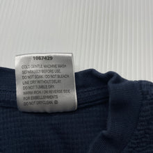 Load image into Gallery viewer, Boys Baby Berry, navy waffle cotton henley top, GUC, size 00,  