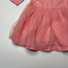 Load image into Gallery viewer, Girls Pumpkin Patch, pink long sleeve party dress, GUC, size 0, L: 39cm