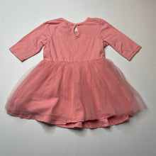 Load image into Gallery viewer, Girls Pumpkin Patch, pink long sleeve party dress, GUC, size 0, L: 39cm