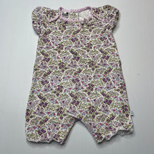 Load image into Gallery viewer, Girls Bebe by Minihaha, stretchy floral romper, light mark, FUC, size 3 months,  