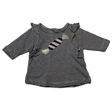 Load image into Gallery viewer, Girls Cotton On, navy stripe long sleeve top, GUC, size 000,  