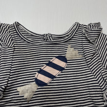 Load image into Gallery viewer, Girls Cotton On, navy stripe long sleeve top, GUC, size 000,  