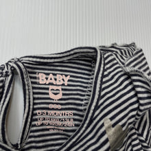 Load image into Gallery viewer, Girls Cotton On, navy stripe long sleeve top, GUC, size 000,  