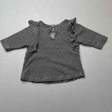 Load image into Gallery viewer, Girls Cotton On, navy stripe long sleeve top, GUC, size 000,  