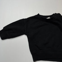 Load image into Gallery viewer, unisex black, fleece lined sweater / jumper, GUC, size 0,  