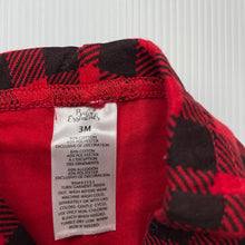 Load image into Gallery viewer, Girls Baby Essentials, red &amp; black check leggings / bottoms, EUC, size 3 months,  