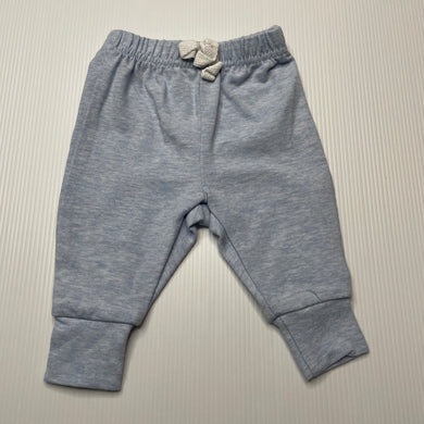 unisex 4 Baby, blue marle stretchy leggings / bottoms, EUC, size 00000,  