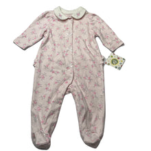 Load image into Gallery viewer, Girls Little Me, pink floral cotton coverall / romper, NEW, size 6 months,  