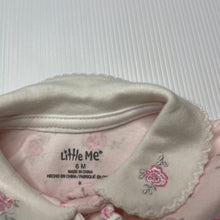 Load image into Gallery viewer, Girls Little Me, pink floral cotton coverall / romper, NEW, size 6 months,  