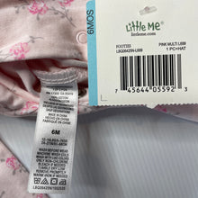Load image into Gallery viewer, Girls Little Me, pink floral cotton coverall / romper, NEW, size 6 months,  