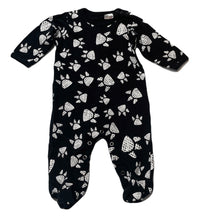 Load image into Gallery viewer, unisex Gingerlilly, stretchy coverall / romper, paw prints, GUC, size 0000-000,  