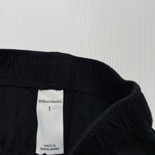 Load image into Gallery viewer, Boys Brilliant Basics, black cotton shorts, elasticated, GUC, size 1,  